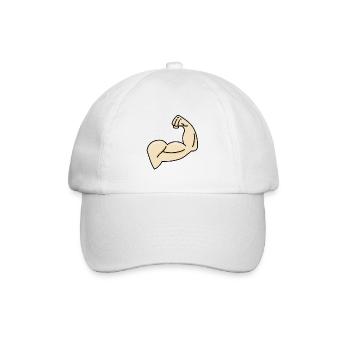 Bizeps - Baseballkappe - Weiß/Weiß - Vorne