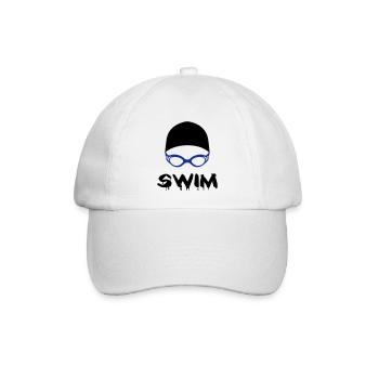 Schwimmen, swim - Baseballkappe - Weiß/Weiß - Vorne