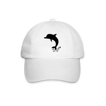 Dolphin Delfine - Baseballkappe - Weiß/Weiß - Vorne