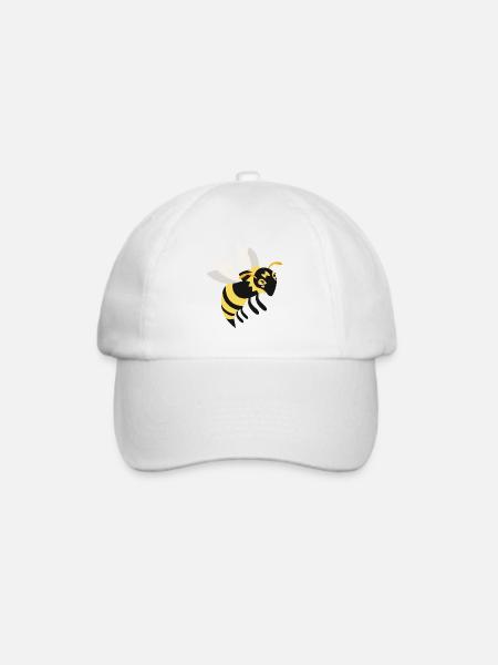 Wespe - Baseballkappe - Weiß/Weiß