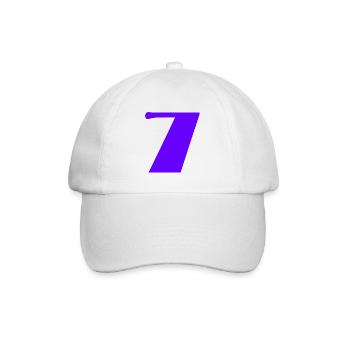 7. 7 JAHRE. 7. JAHRESTAG. GEBURTSTAG 7 JAHRE - Baseballkappe - Weiß/Weiß - Vorne