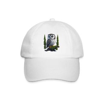 Kleiner Uhu - Baseballkappe - Weiß/Weiß - Vorne