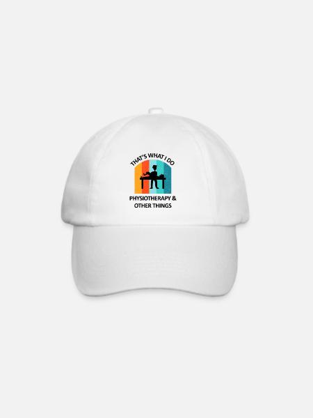 Physiotherapeut Humorvoll Geschenk Spruch Lustig - Baseballkappe - Weiß/Weiß