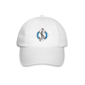Anker Rettungsring Seemann Küstenkind - Baseballkappe - Weiß/Weiß - Vorne