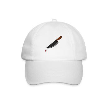 Blutiges Messer - Baseballkappe - Weiß/Weiß - Vorne