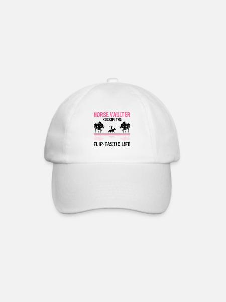 Voltigieren Design und Voltigieren Pferde Designs - Baseballkappe - Weiß/Weiß