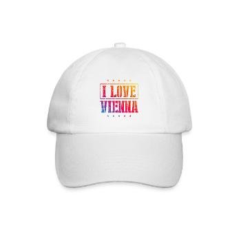 I Love Vienna - Baseballkappe - Weiß/Weiß - Vorne