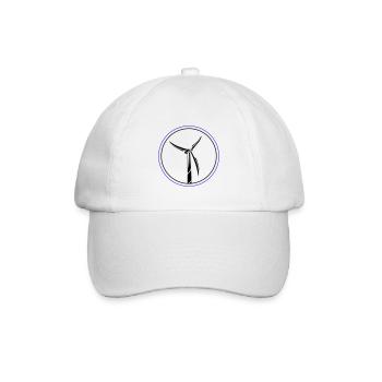 Windkraft Symbol Windrad - Baseballkappe - Weiß/Weiß - Vorne