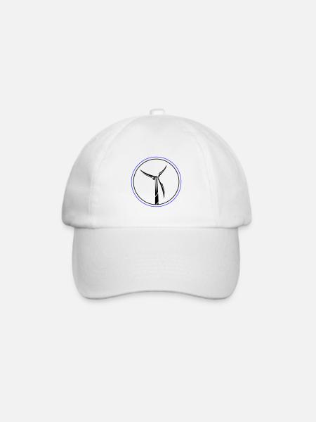 Windkraft Symbol Windrad - Baseballkappe - Weiß/Weiß