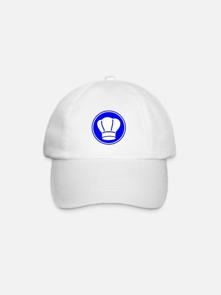 Kochmütze Symbol - Baseballkappe - Weiß/Weiß