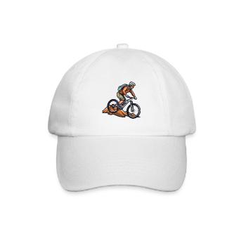 Mountainbiker Sport Mountainbike - Baseballkappe - Weiß/Weiß - Vorne