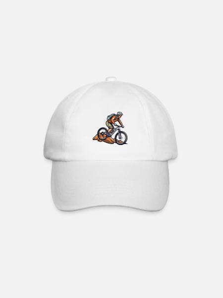 Mountainbiker Sport Mountainbike - Baseballkappe - Weiß/Weiß