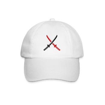 Samurai Schwert Symbol - Baseballkappe - Weiß/Weiß - Vorne