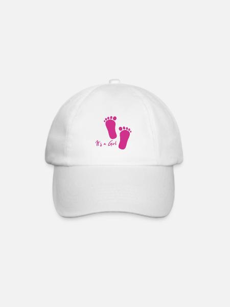 It's a Girl - Baseballkappe - Weiß/Weiß