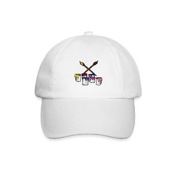 Pinsel Farbe Eimer Maler Künstler Graffiti Getto - Baseballkappe - Weiß/Weiß - Vorne