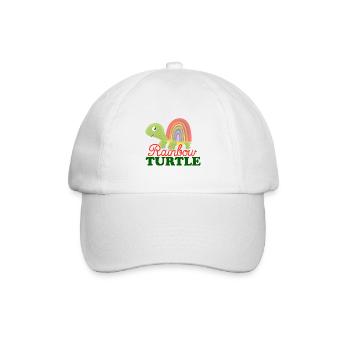 rainbow turtle regenbogen schildkröte - Baseballkappe - Weiß/Weiß - Vorne
