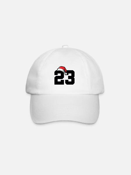 23 Zahl Weihnachten - Baseballkappe - Weiß/Weiß