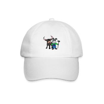 Stier Kuh Bio Öko Bauer Bauernhof Rinder Kühe - Baseballkappe - Weiß/Weiß - Vorne