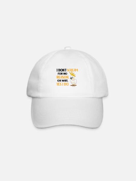 Kakadu Liebhaber - Baseballkappe - Weiß/Weiß