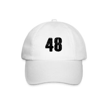 48 Zahl Trikot - Baseballkappe - Weiß/Weiß - Vorne