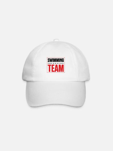 Swimming Team - Baseballkappe - Weiß/Weiß