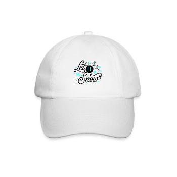 Lass es schneien - Baseballkappe - Weiß/Weiß - Vorne