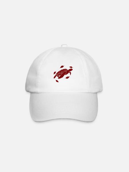Schildkröte / Kriechtier - Reptilie - Baseballkappe - Weiß/Weiß