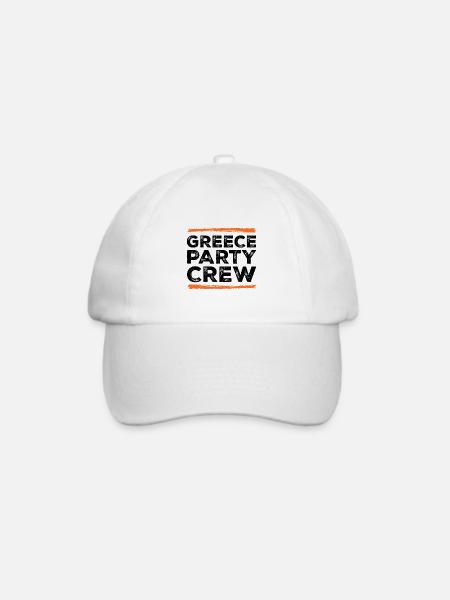 Greece Party Crew - Baseballkappe - Weiß/Weiß