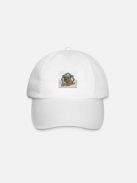 Vintage Border Terrier - Baseballkappe - Weiß/Weiß
