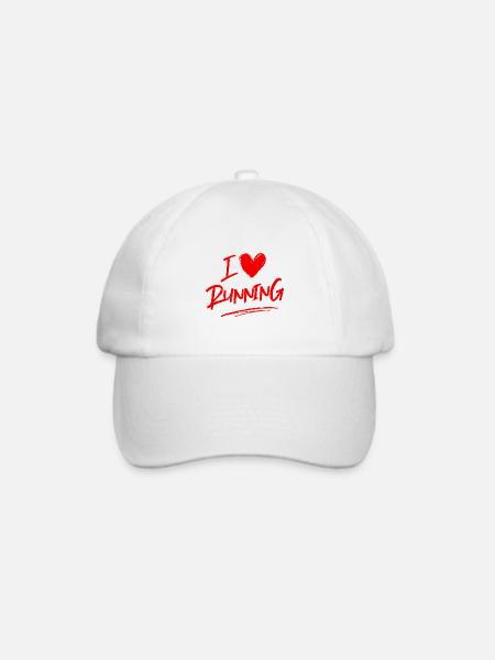 Ich liebe Rennen - Baseballkappe - Weiß/Weiß