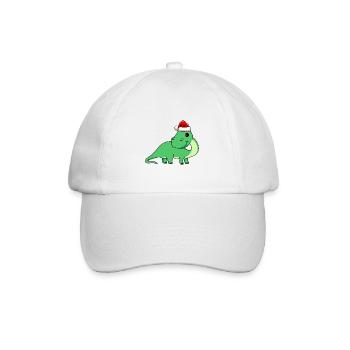 Dinosaurier brontosaurus Weihnachten - Baseballkappe - Weiß/Weiß - Vorne