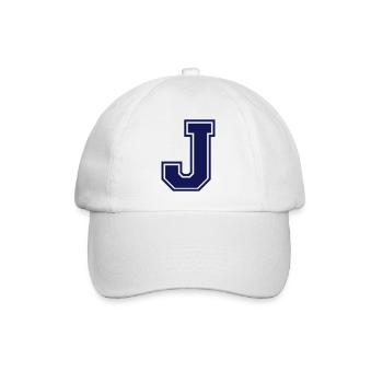 j - Baseballkappe - Weiß/Weiß - Vorne