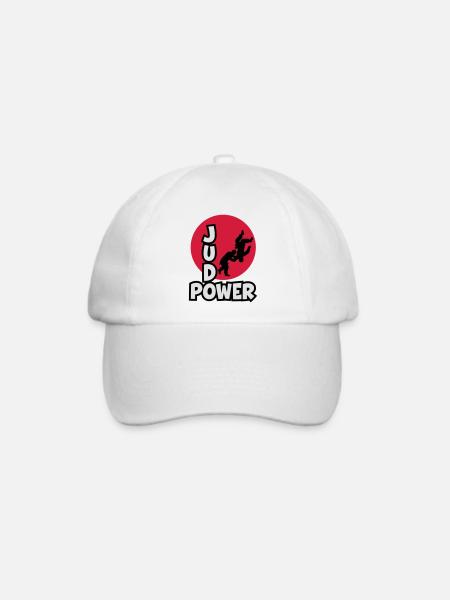 JudoPower Logo - Baseballkappe - Weiß/Weiß