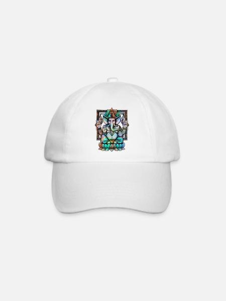 Cosmic Ganesh - Baseballkappe - Weiß/Weiß