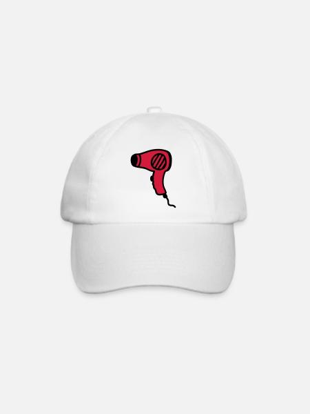Föhn - Haartrockner - Baseballkappe - Weiß/Weiß