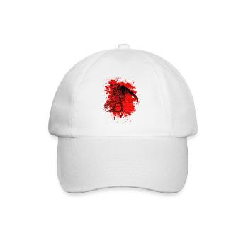 Sitting Demon – bleached red - Baseballkappe - Weiß/Weiß - Vorne