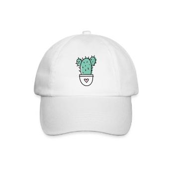 Kaktus Liebe - Baseballkappe - Weiß/Weiß - Vorne