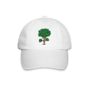 weiblicher Baum/female tree - Baseballkappe - Weiß/Weiß - Vorne