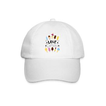 Eis - Ice cream - Eiscreme - Baseballkappe - Weiß/Weiß - Vorne
