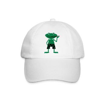 kranker frosch - Baseballkappe - Weiß/Weiß - Vorne