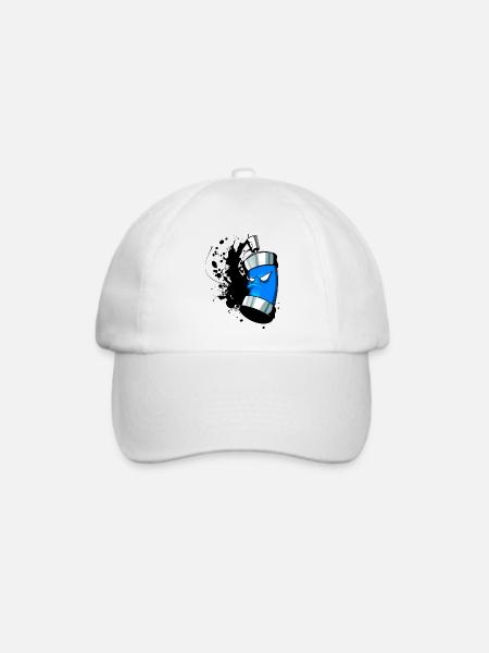 Malerei2 - Baseballkappe - Weiß/Weiß
