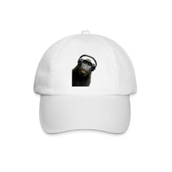 Hemd Monkey Music von Custom - Baseballkappe - Weiß/Weiß - Vorne