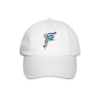 Drachen - Baseballkappe - Weiß/Weiß - Vorne
