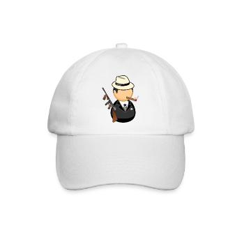 verbrecher gangster criminal gun pistole waffe bul - Baseballkappe - Weiß/Weiß - Vorne