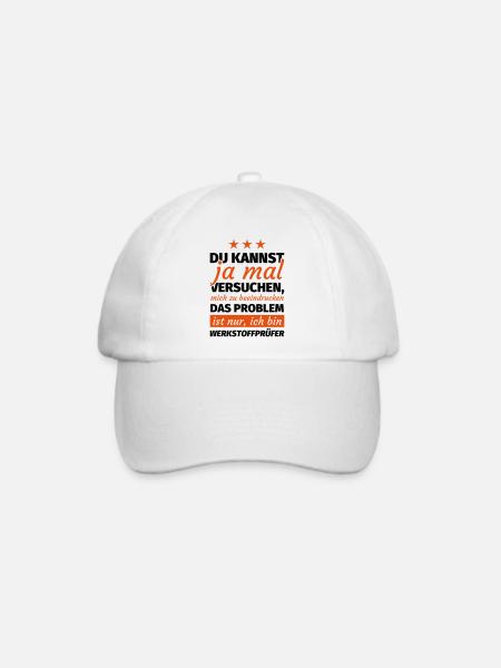 Werkstoffprüfer - Baseballkappe - Weiß/Weiß