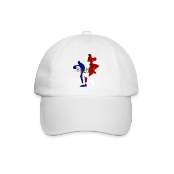 basket is my life - Baseballkappe - Weiß/Weiß - Vorne