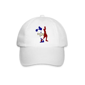 basket is my life - Baseballkappe - Weiß/Weiß - Vorne