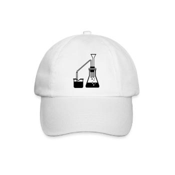 Chemie Experiment Geschenkidee Substanz mischen - Baseballkappe - Weiß/Weiß - Vorne