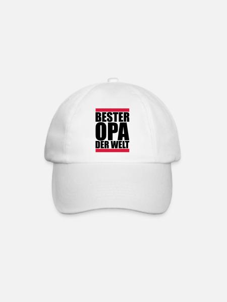 opa - Baseballkappe - Weiß/Weiß
