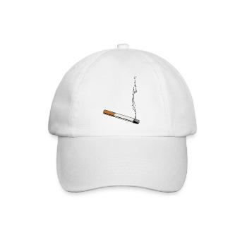 Zigarette - Baseballkappe - Weiß/Weiß - Vorne